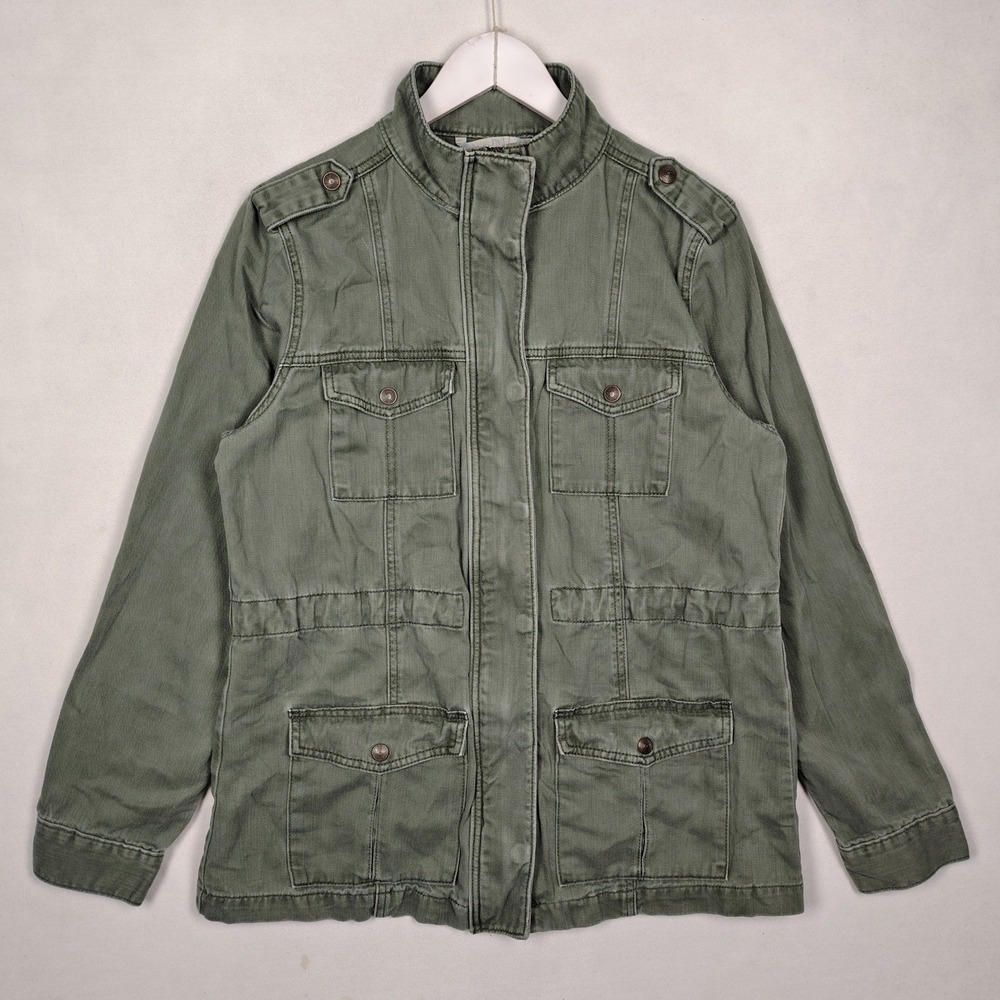 Levis San Francisco Utility Field Jacket Olive Green L/G Epaulettes 1360